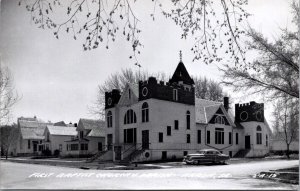 Real Photo Postcard First Baptist Church and Parish in Akron, Iowa