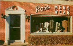 1950s MAQUOKETA IOWA Tom Ross Men's Wear Clothing Store postcard 5207