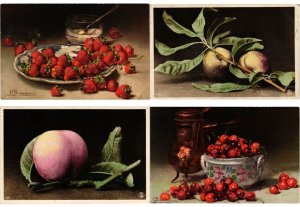 FRUIT, FRUITS, 67 Vintage Postcards pre-1940 (L6218)