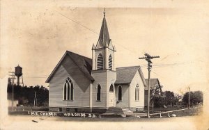 c'23, RPPC, Real Photo, M.E.Methodist Church, Wakonda, SD,  Msg, Old Post Card