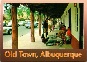 Old Town Plaza Albuquerque New Mexico NM La Placita Nature Chrome Postcard UNP  