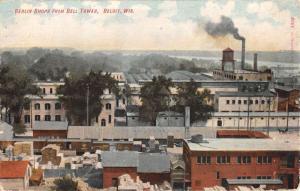 Beloit Wisconsin Berlin Shops From Bell Tower Antique Postcard K71566