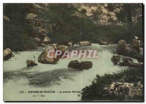 Old Postcard Fontaine de Vaucluse First Dam