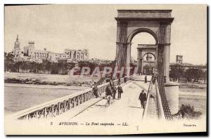 Old Postcard Avignon Suspension Bridge