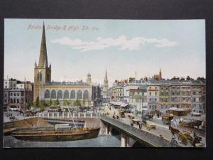 Bristol: Bridge & High Street - Excellent Animated Street Scene & Shops c1908