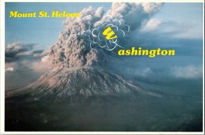 Erupting Mount St Helens Washington Volcano Ash Cloud 1980 6x4 Postcard CF5