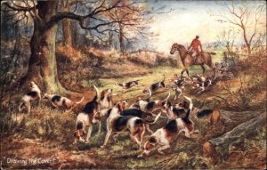 TUCK OILETTE Fox Hunting No 9450 Hounds c1910 Postcard