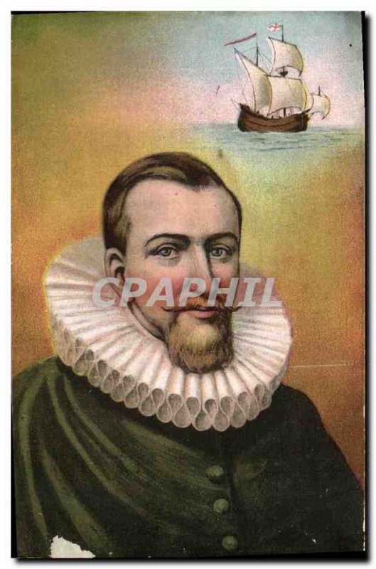 Postcard Old explorer Henry Hudson