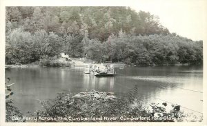 Postcard RPPC 1950s Kentucky Car Ferry Cumberland River Falls State Park 23-2883