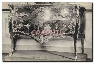 Old Postcard Cheverny lacquered chest Louis XV