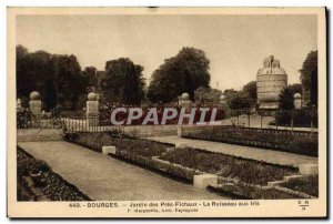 Old Postcard Bourges Jardin Des Pres Le Ruisseau Fichaux to Iris