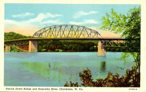 WV - Charleston. Patrick Street Bridge Over Kanawha River