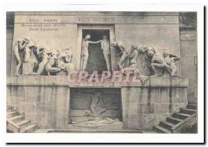 Paris Old Postcard Monument to Pere Lachaise dead