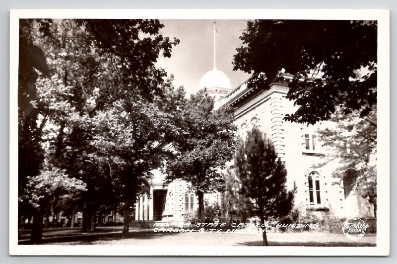 Nevada State Capitol Building Carson City RPPC c1940s Frashers Postcard L28