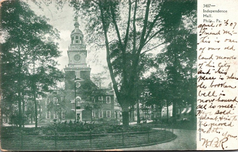 Pennsylvania Philadelphia Independence Hall 1907