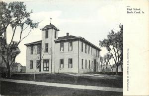 c1907 Printed Postcard; High School, Battle Creek IA Ida County Posted