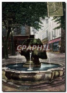 Old Postcard Aix en Provence Cours Mirabeau fountain