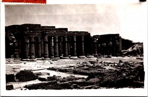 Greece Thebes General View of Ramesseum Temple of Ramses II Vintage RPPC C158