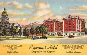 Argonaut Hotel Opposite The Capitol Denver, Colorado USA Unused 