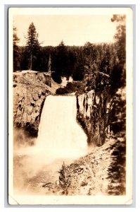 RPPC Rainbow Falls Mammoth Lakes California CA UNP Postcard Z9