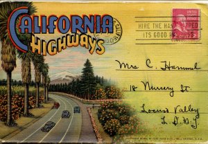 Folder - California. California Highways      18 views + narrative