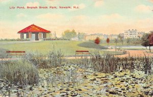 NEWARK NEW JERSEY NJ~BRANCH BROOK PARK-LILY POND~1912  POSTCARD