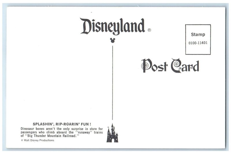 c1960's Disneyland Splashin' Rip-Roarin Fun Train Anaheim California CA Postcard