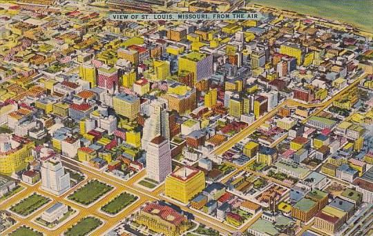 Missouri Saint Louis From The Air View Of Saint Louis 1948