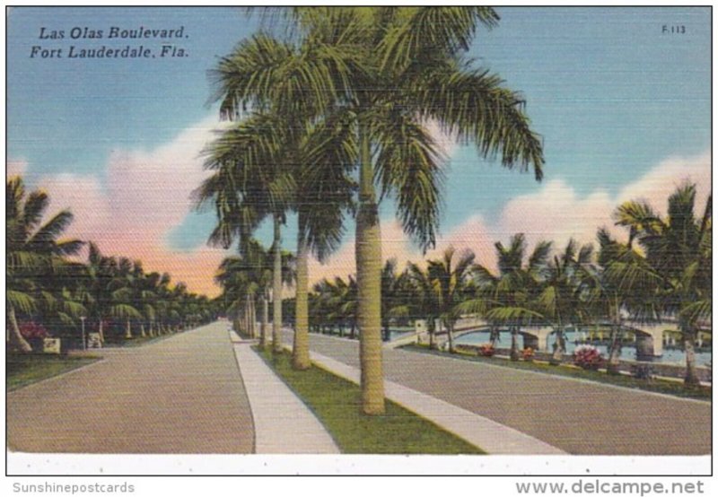 Florida Fort Lauderdale Las Olas Boulevard 1957