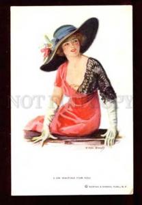 3023430 Charming Lady. Sign Earl CHRISTY #429. Vintage PC