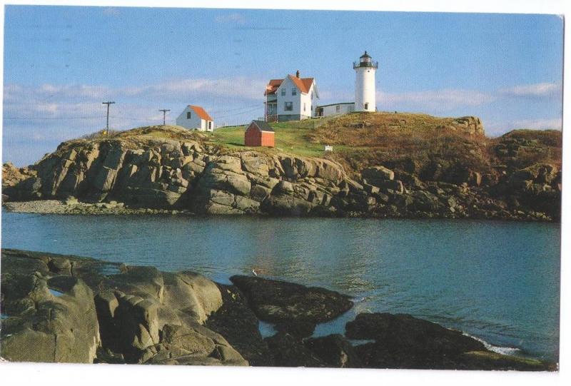 Nubble Light Cape Neddick York Maine ME 1989 Lighthouse