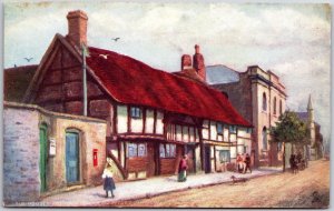 Old House Rother Street Leading to Market Stratford-upon-Avon, England Postcard