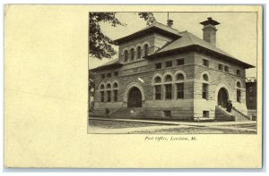 c1905's Post Office Building Stairs Entrance Dirt Road Lewiston Maine Postcard