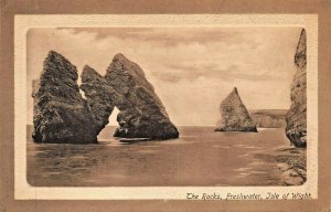 ISLE OF WIGHT ENGLAND~FRESHWATER-ROCKS~J WELCH FRAMED PHOTO POSTCARD