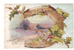 Christmas Greetings, 1912 Postcard, King Edward Memorial Fund Slogan Cancel