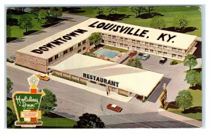 LOUISVILLE, KY ~ Roadside HOLIDAY INN & Restaurant 1966  Cars Postcard