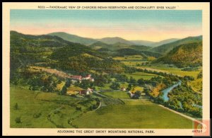 Panoramic View of Cherokee Reservation, Adjoining Great Smoky Mountains Natio...