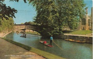 Cambridgeshire Postcard - Cambridge, King's Bridge, The Backs - Ref TZ9370