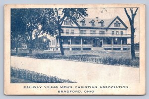 J91/ Bradford Ohio Postcard c1910 Railway YMCA Building 239