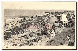 Old Postcard Luc Sur Mer The Beach