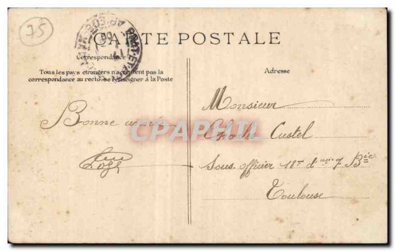 Paris Postcard Old Main facade Military School