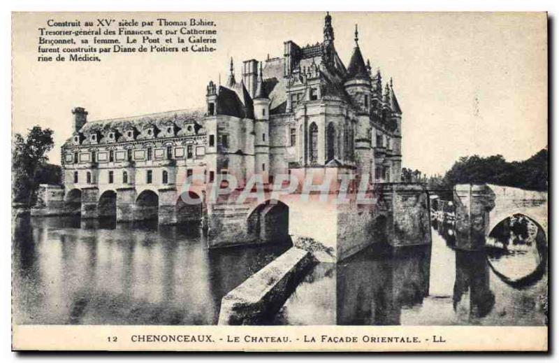 Old Postcard Chateau Chenonceau The Eastern Facade