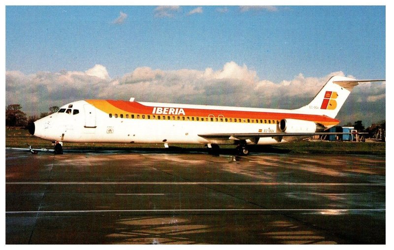 Iberia DC 9 32 Airplane Postcard