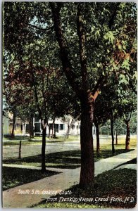 1911 5th St Looking South Franklin Ave. Grand Forks North Dakota Posted Postcard