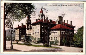 Postcard HOTEL SCENE Colorado Springs Colorado CO AO4579