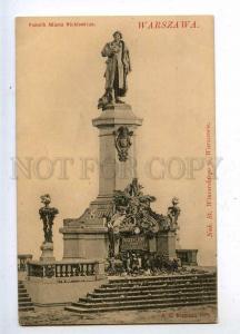 206552 POLAND WARSZAWA Mickewicz monument 1899 year postcard