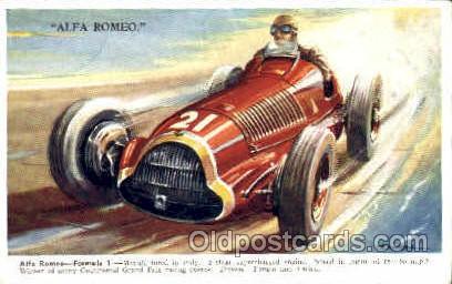 Alfa Romeo Auto, Automotive, Car Racing Postcard Postcards  Alfa Romeo