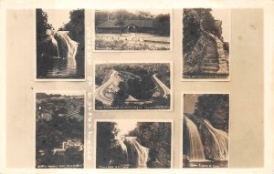 RPPC SCENES OF TURNER FALLS OKLAHOMA WATERFALL REAL PHOTO POSTCARD (c. 1940s)
