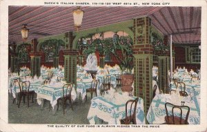 Postcard Zucca's Italian Garden Restaurant NY