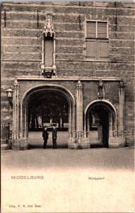 Netherlands Middelburg Abdijpoort Vintage Postcard C016